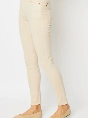 Judy blue tummy control cream colors skinny jeans